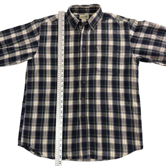 L.L.Bean Flannel Shirt Men's Medium Multicolor Plaid Button Down 100% Cotton - Picture 4 of 5